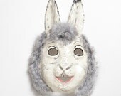 Paper mache hare mask