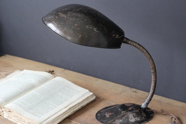 Industrial Gooseneck Desk Light, Cobra Lamp
