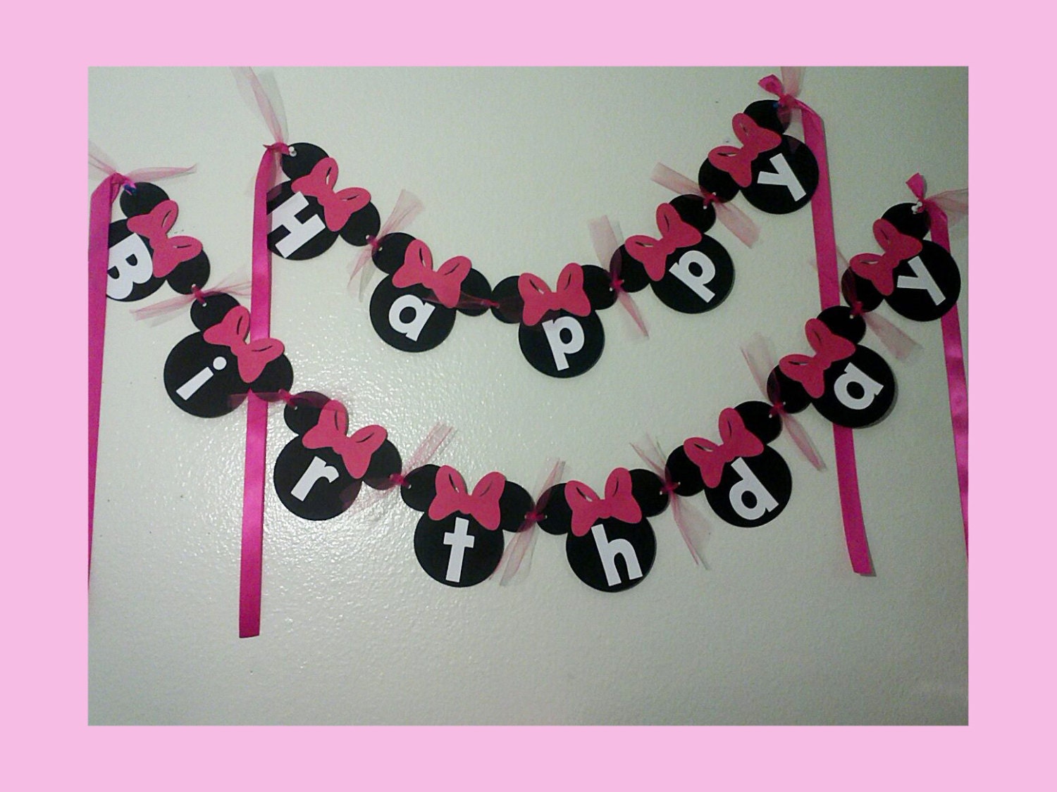 Minnie Mouse Birthday Banner | Minnie mouse birthday, Minnie mouse ...