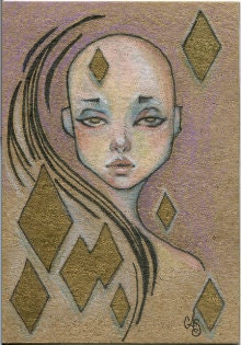 Aceo original color pencil drawing 4 of 20