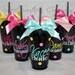 9 Personalized Bride and Bridesmaids 16 oz. Black Acrylic Tumblers