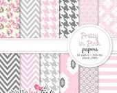 INSTANT DOWNLOAD Pretty in Pink digital paper pack