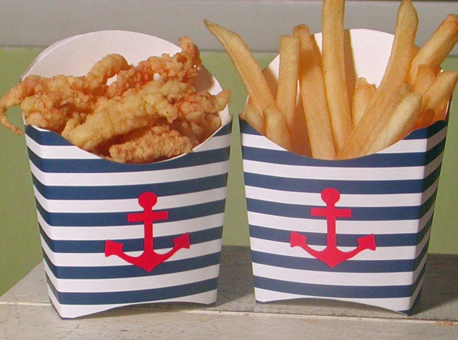 Striped Nautical Anchor Favor Box - Set of 12 Il_170x135