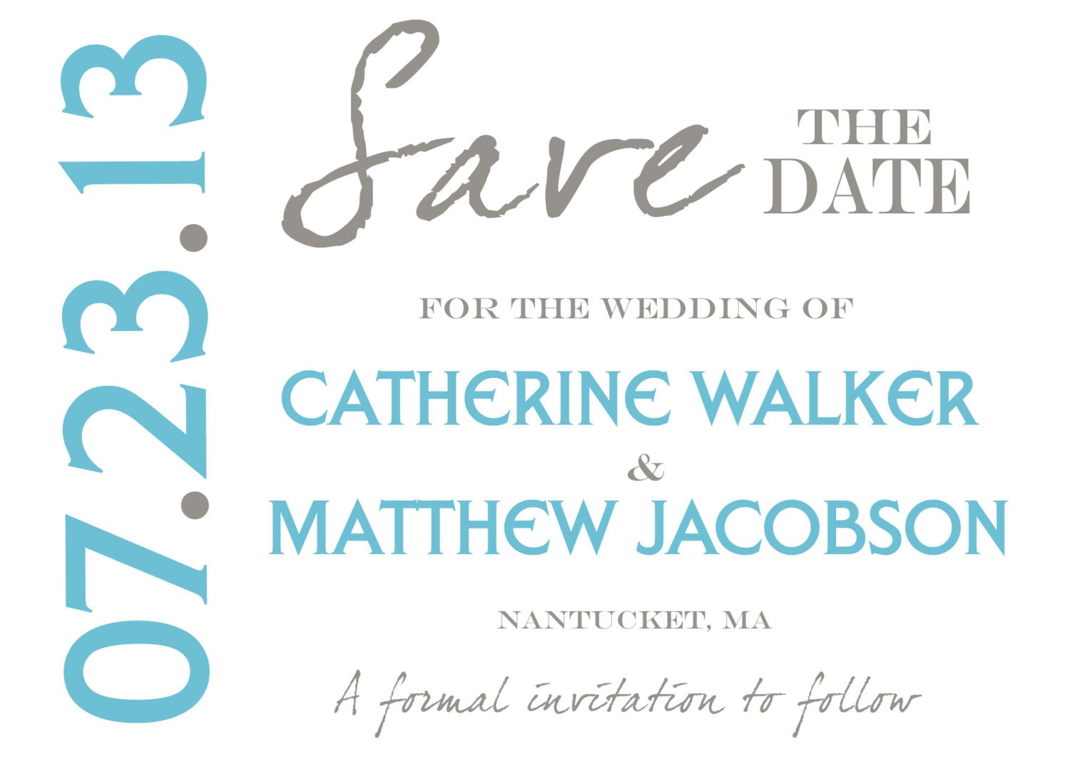 Printable Wedding Save the Date - Choose Your Colors Il_570xn