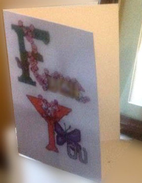 Flowery Fck You with  Cross Stitch  - Blank Greeting Card - Customized for You
