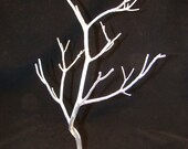 Manzanita Silver Tree Centerpiece Shimmering Decoration on a Manzanita Slab Wood Base