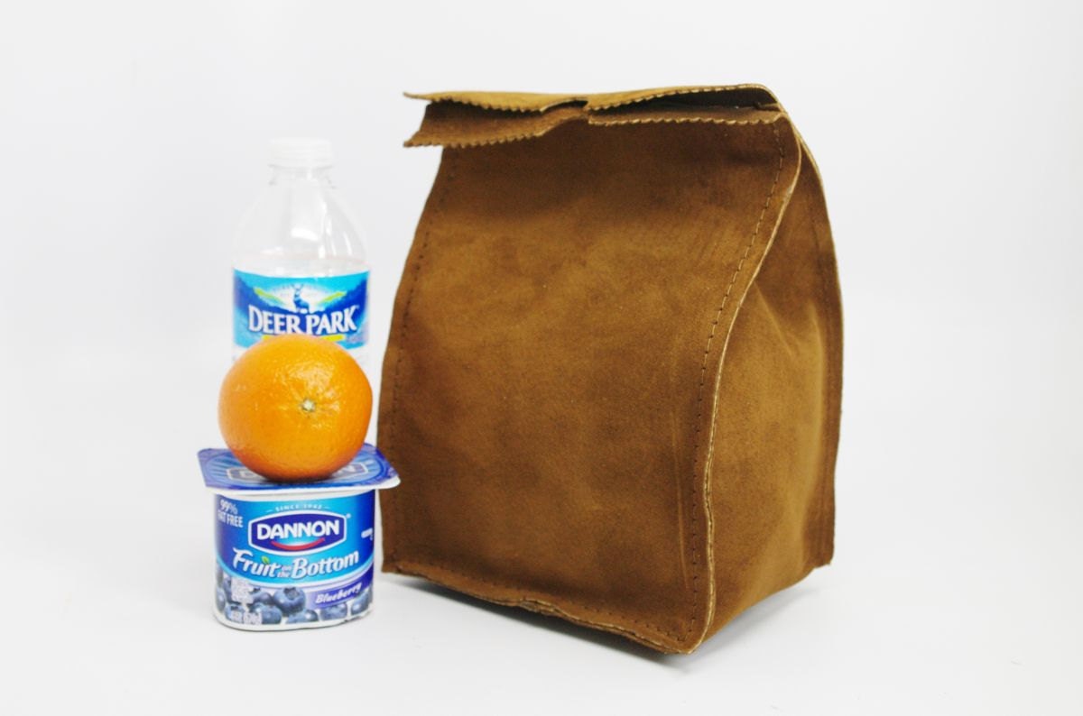 Leather Lunch Bag - Tobacco Brown - It's fun, it's leather, it's a great conversation starter.