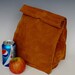Leather Lunch Bag - Large - Light Brown - It's fun, it's leather, it's a great conversation starter