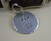 Dog Tag - Aluminum Pet ID Tag - Skull Tag