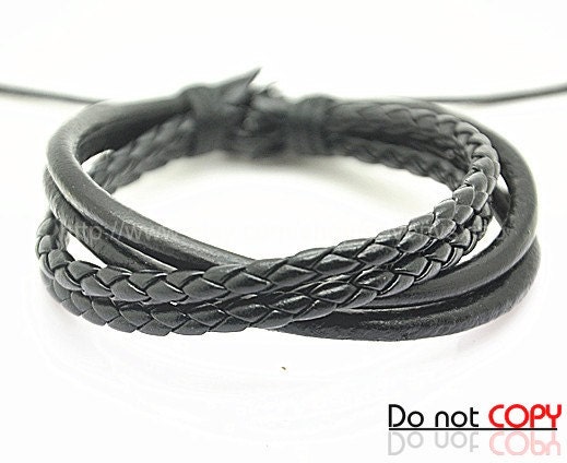 Adjustable Cuff Leather Cotton Rope Woven Bracelets mens bracelet cool bracelet jewelry bracelet bangle bracelet  cuff bracelet 2241S