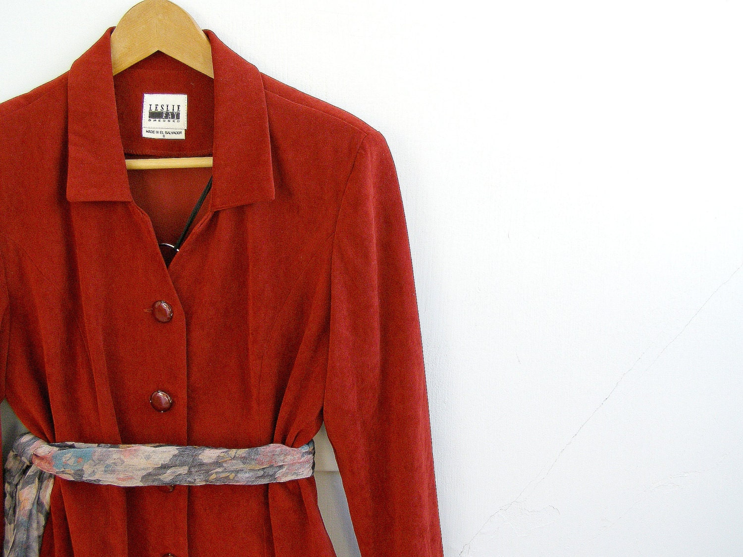 70s Rusty red Skirt Suit, US 8, UK 10, Leslie Fay woman suit, Vintage Pencil skirt, Elegant Long sleeves Jacket, Burgundy Blazer