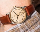 Antique men's wrist watch Pobeda retro watch Soviet rust tone watch accessory