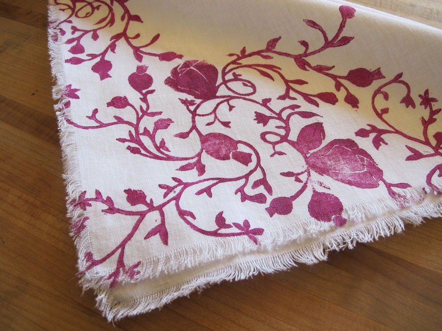 Fuchsia Table Napkins - Set of Four in "Rosebud"