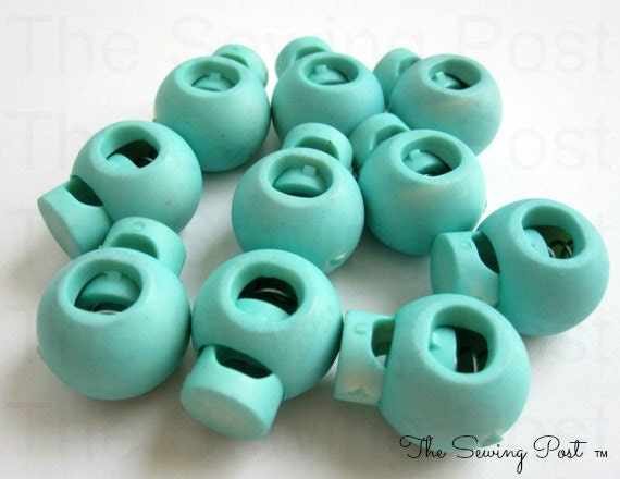 10 Cord Lock / Stopper : Aqua