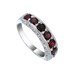 Eternity Red Garnet Sterling Silver Ring
