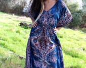 Majestic Maxi Kaftan - Bohemian Gypsy Princess - Kimono Sleeves