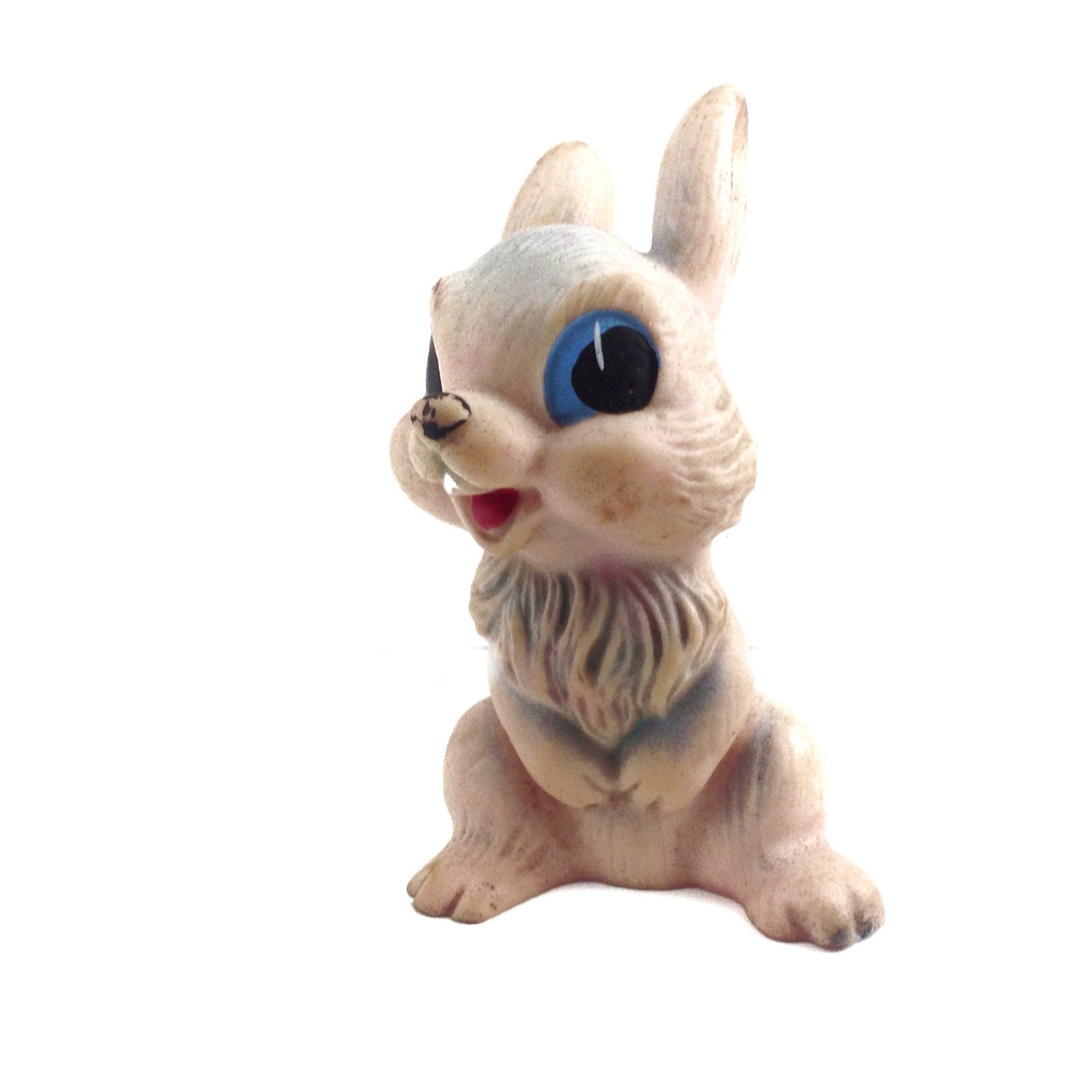 Bunny vintage rubber toy, her name is Mishka.