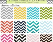 Decorative Throw Pillow Cover 16x16- Chevron Collection - Pick a Chevron Fabric