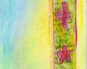 Original Mixed-Media Colorful Cross Featuring The Lord's Prayer