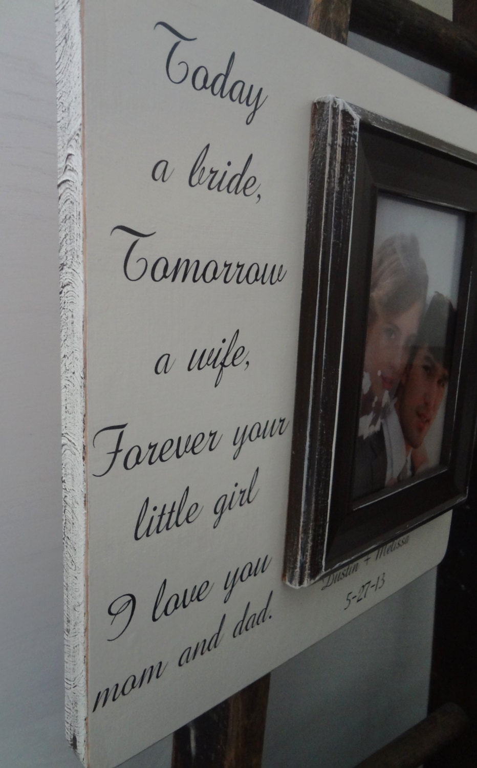 CUSTOM 13 x 13 Wedding Picture Frame for Parents of Bride & Groom