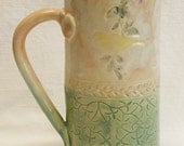 Stoneware yellow bird 20oz coffee mug ceramic 20C085