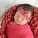Newborn Stretch Wrap / Blanket - BLOSSOM lush wrap - newborn photo prop - knitbysarah - Stitches by Sarah