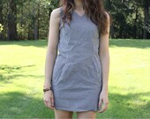 90s Black and White Checkered Dress