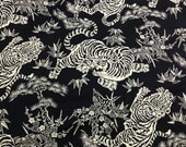 Full Swing Skirt Custom w/ Tigers & Bamboo Print Cotton or Pacific Blue Slub Textured Cotton Rayon