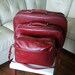 FABULOUS SUITCASES LUGGAGE Vintage Clean Set of 3 Nesting 1970s Retro Mid Century Travel Bag & Suit Cases Cordovan Faux Leather