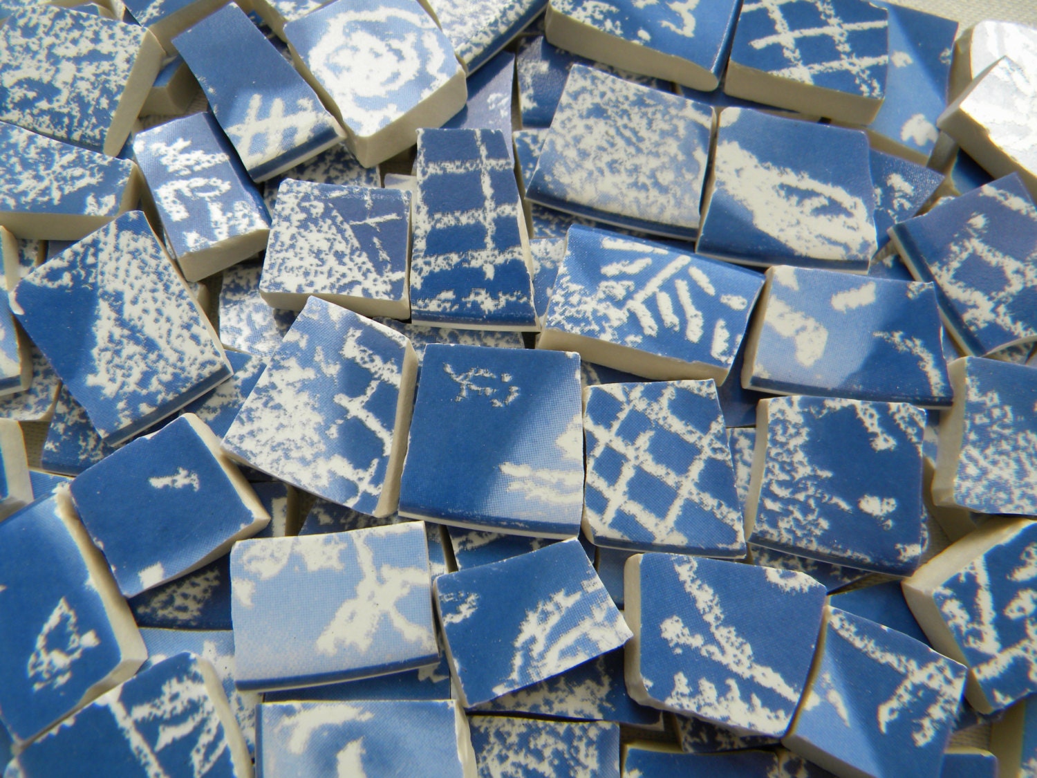 Mosaic Tiles - STONEWASHED JEANS - Recycled Plates