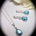 Aquamarine necklace - Sterlings Silver - Bridal Jewelry - March Birthstone - Bridesmaids - gift -
