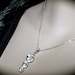 Rhinestone necklace - past, present, future - Sterling Silver - Clear Crystals - Bridal - Anniversary -  gift - Trio - infinity -