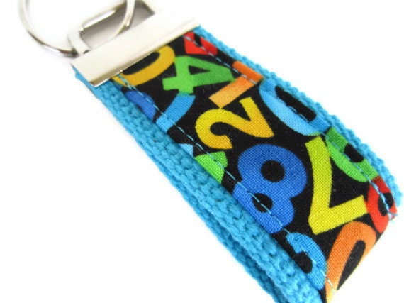 MINI FABRIC KEY FoB / Key Chain / Key Ring / Key Fob / Key Chain / Numbers / Teacher Appreciation