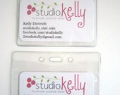 Heavy Duty Vinyl ID CARD HOLDER, id Badge Holder, Photo id Holder, Name Badge Holder