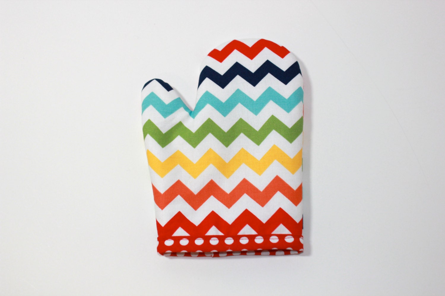 Play oven mitt for kids boys girls RAINBOW CHEVRON retro modern cool gift