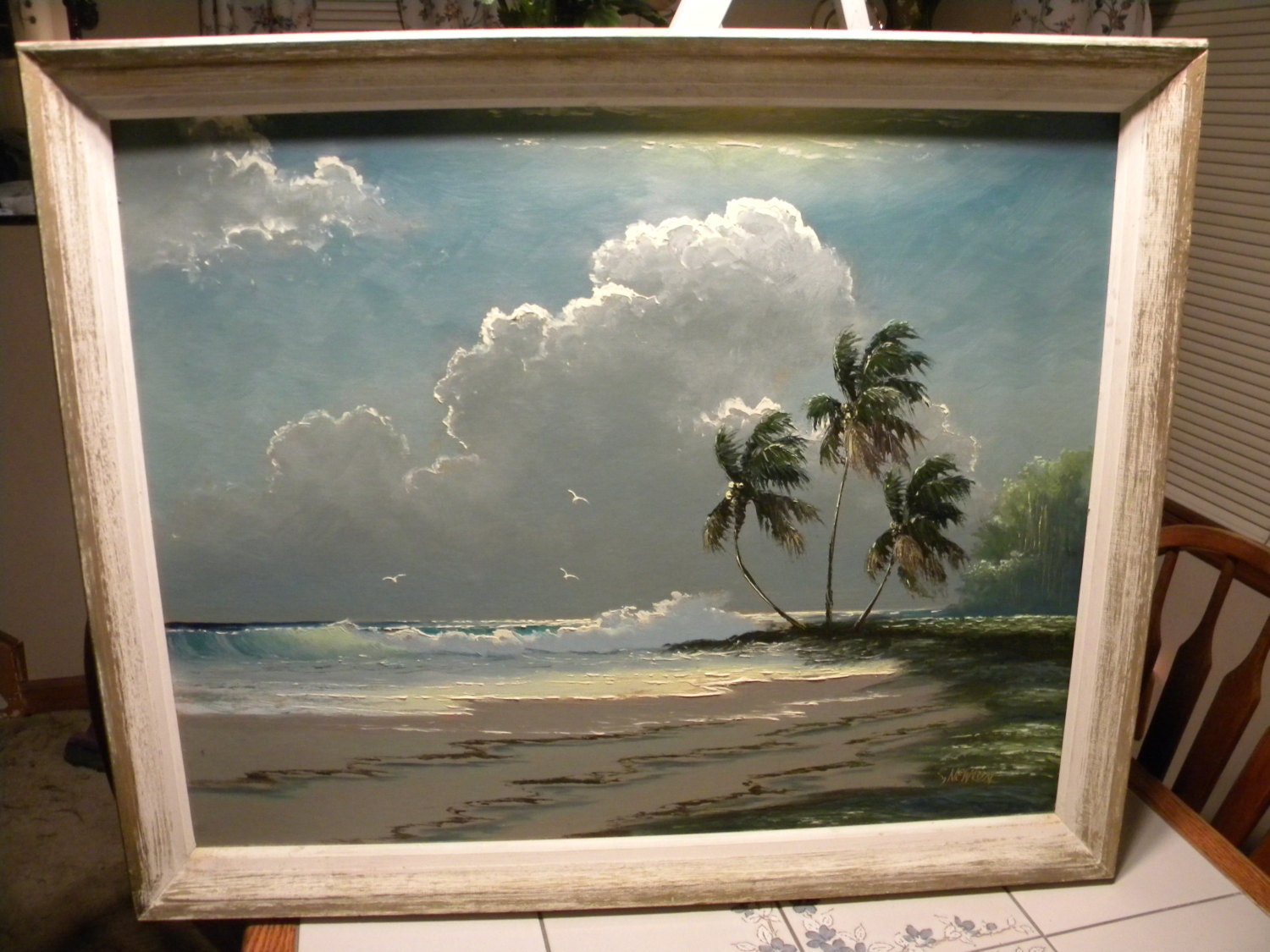 fantastic vintage art FLORIDA HIGHWAYMEN oil PAINTING by