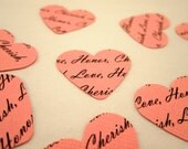 Personalized Confetti // Custom Confetti Paper Hearts // Pink
