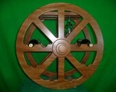 Direct Mount Wine & Glass Rack - HandCrafted Wood - Round - ONE TIME SALE
