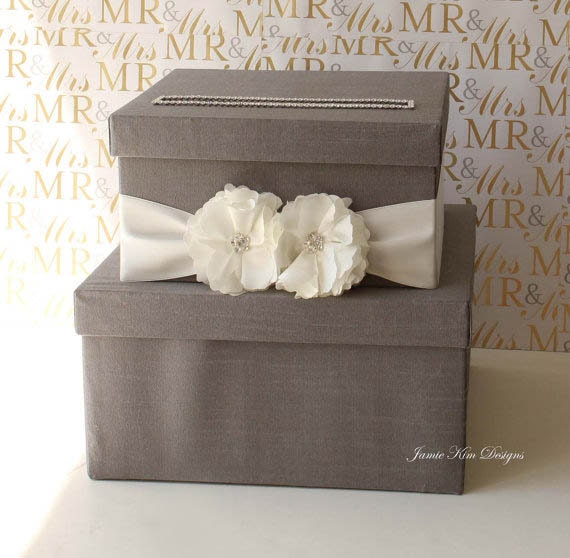 Lovely Wedding Gift Card Holder Wedding Card Box  Money Box - Custom Made to Order (choose your own colors)