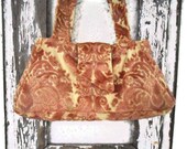 Victorian Gypsy Bag Purse Rose Mauve Cut Velvet