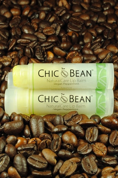 VEGAN Peppermint NaturalCare Lip Balm by CHIC BEAN with Certified Organic Hempseed Oil