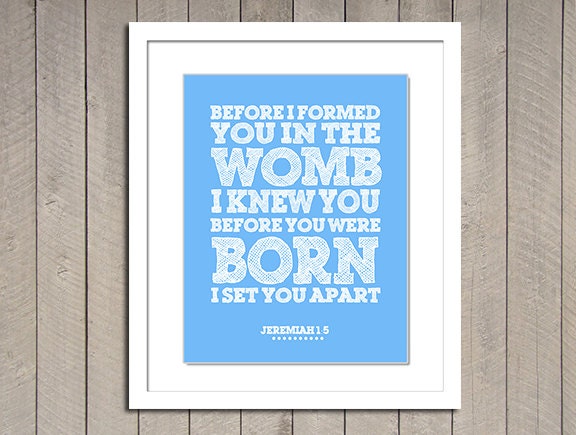 Nursery bible verse print 8x10