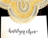 WEDDING PLACECARD CALLIGRAPHY in Longbottom Style