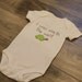 newborn cute bodysuit / onesie - i was worth the wait slogan - green gender neutral turtle