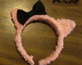 Pink Fuzzy Kitty Ears