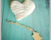 Heart in Kauai Hawaiian Islands Chain Sterling Silver Necklace by Sparrow Seas