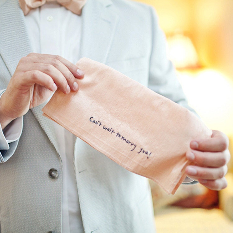 Embroidered Handwriting Pocket Square