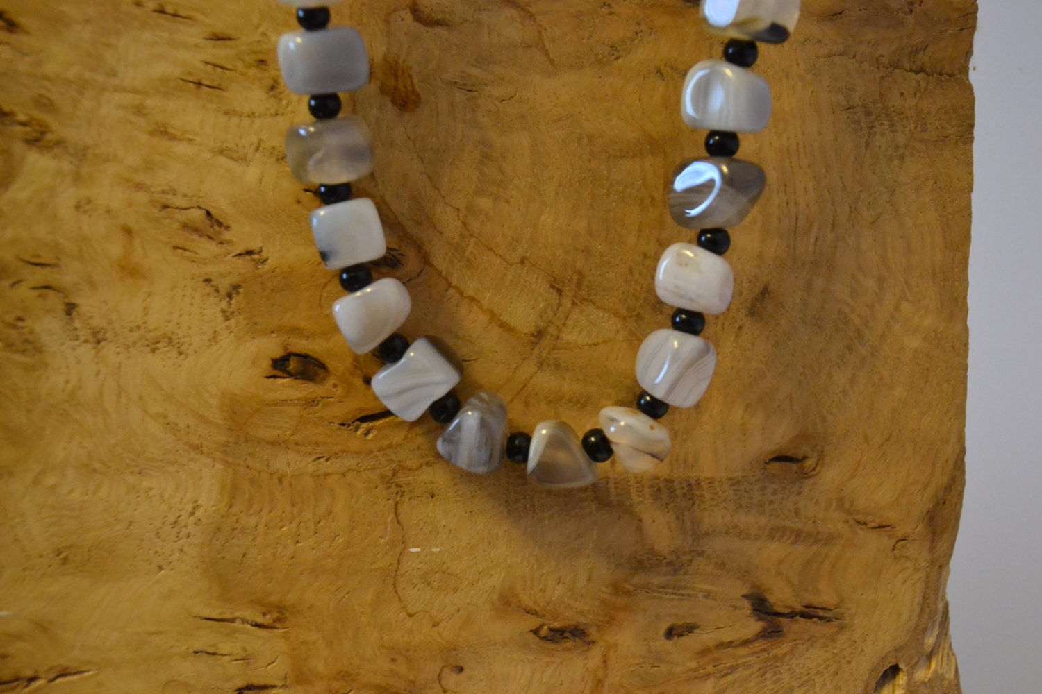 Sale Botswana Agate and Onyx Gemstone Necklace set - Cancer Charity
