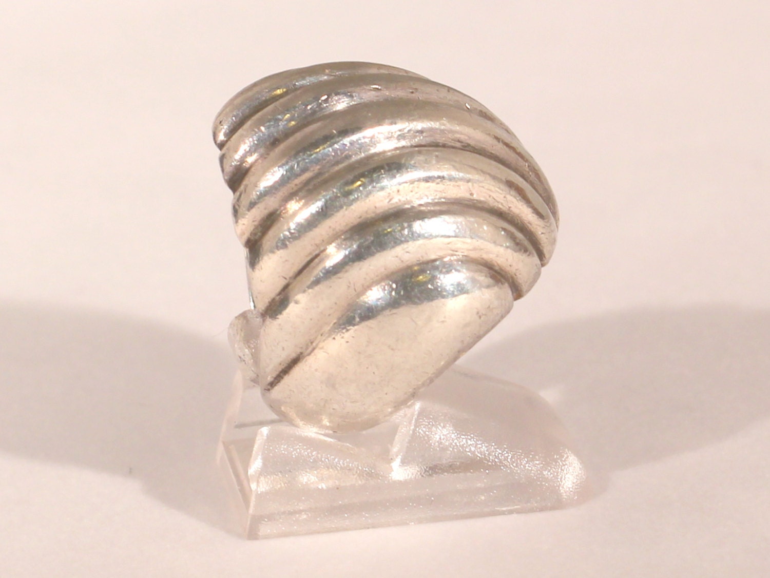 1950s Sterling Ring French Chubby Gorgeous Avant Garde Jewelry Size 6 US 47 FR