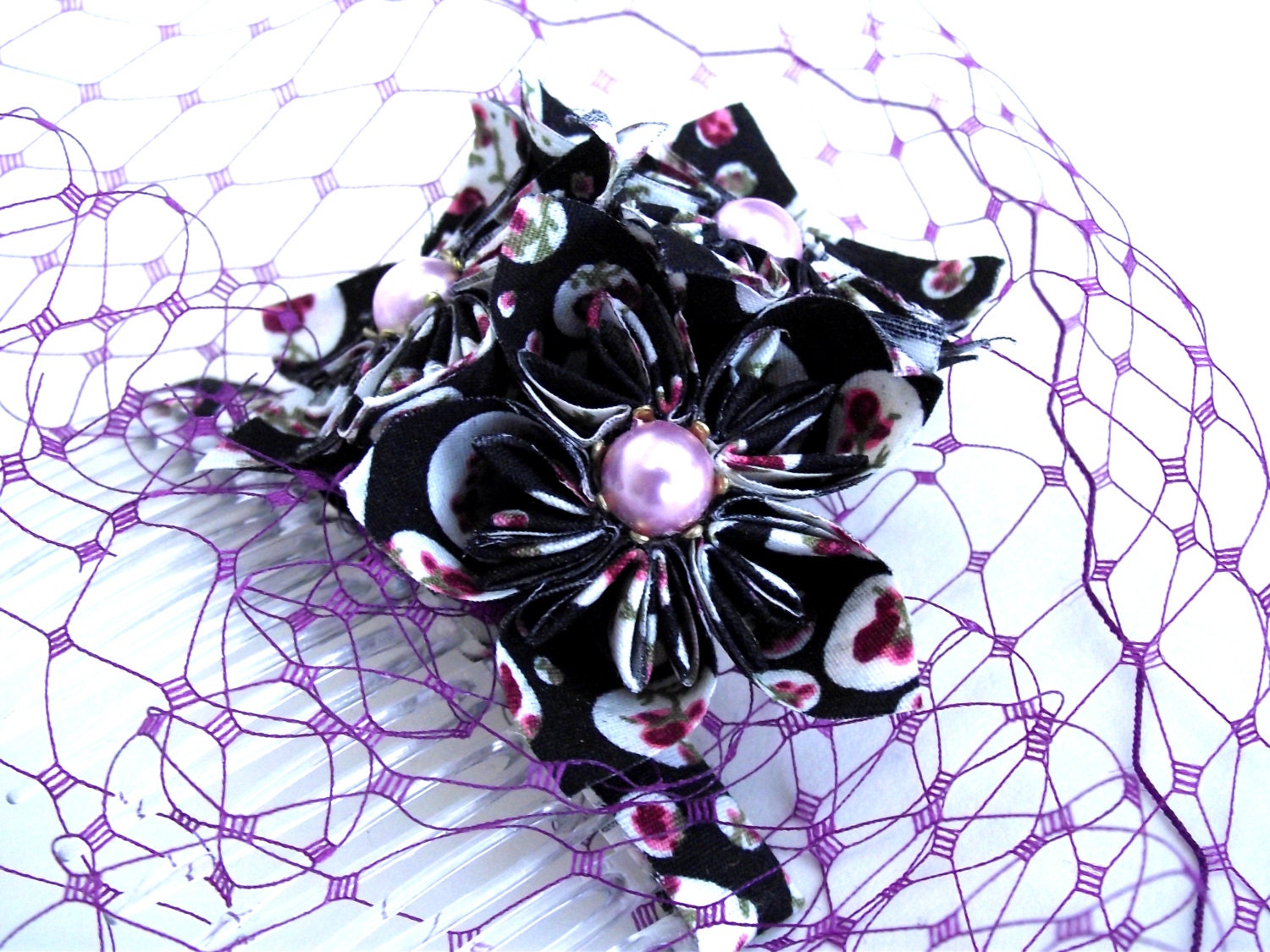 Purple Roses Fascinator
